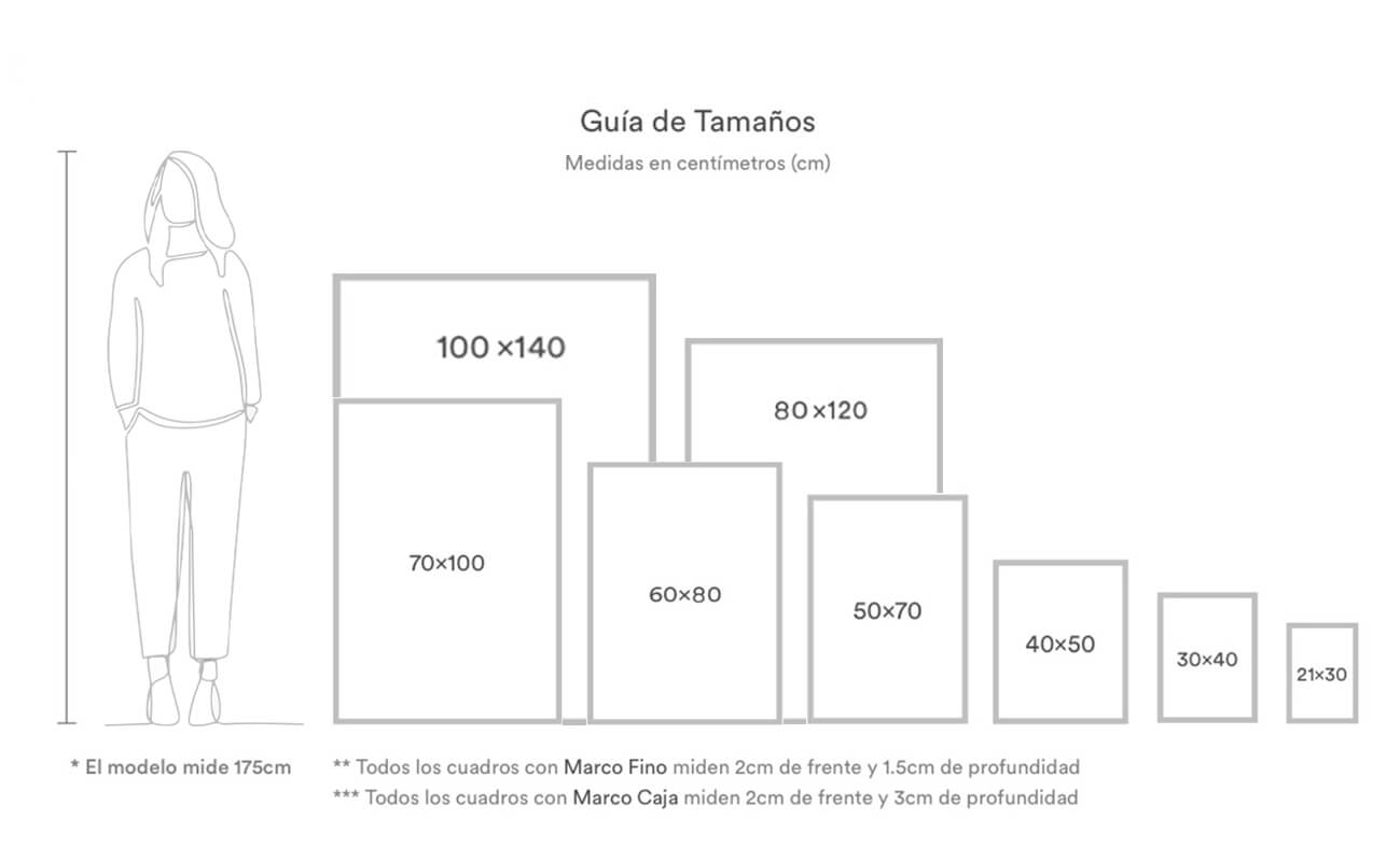 Guía de Tamaños de Cuadros